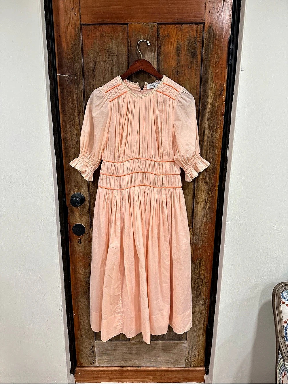 Hunter Bell Pink Cotton Midi Dress Size Small Like New